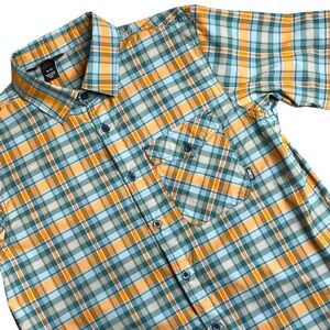 Outdoor Research Porter‎ Short Sleeve Shirt Men's size Medium Orange/Blue